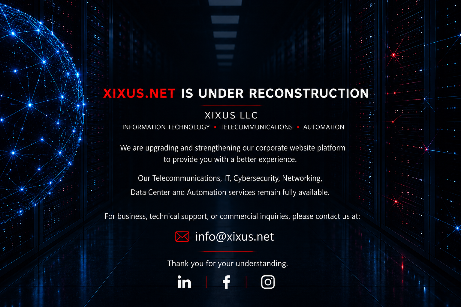 XIXUS.NET Under Reconstruction